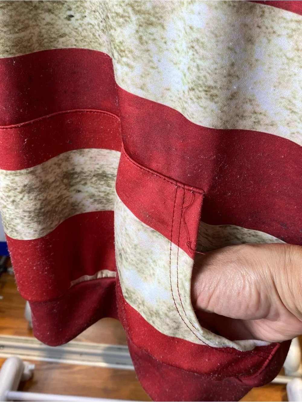 American Flag Hoodie Sweatshirt - Red, Blue & White